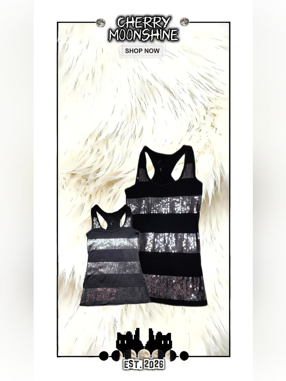Rue 21 (2010-2012)  T2K Black Sequin Stripe Racerback Tank Top